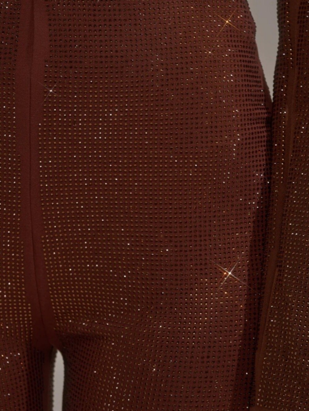 AKIRA Brown Rhinestone Leggings XL Sparkly Stretch Pull-On Pants - Picture 10 of 14